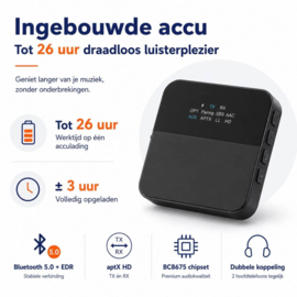 Bluetoolz® BT-B20 CE Premium Bluetooth 5.0 zender en ontvanger