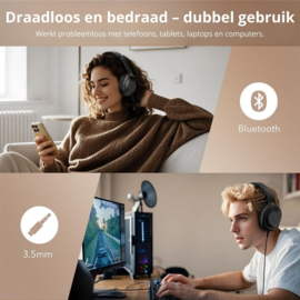 BT-E Y7Pro – Hi-Res audio koptelefoon met Noise Cancelling zwart