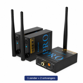 Bluetoolz®  BT-RT 5066 Pro - 2.4 GHz zender met 2 ontvangers