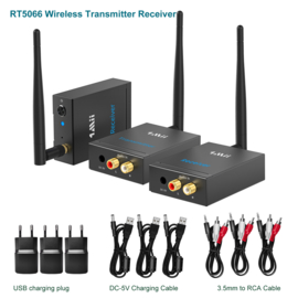 Bluetoolz®  BT-RT 5066 - 2.4 GHz zender met 2 ontvangers Zwart