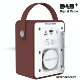 Bluetoolz® BT-H6 – Retro DAB+ radio met Bluetooth, Bruin-wit