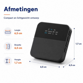 Bluetoolz® BT-B20 CE Premium Bluetooth 5.0 zender en ontvanger