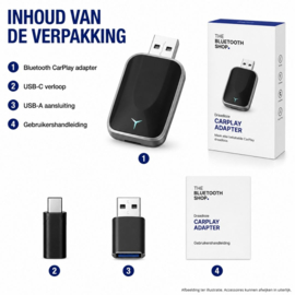 Bluetoolz® Draadloze Bluetooth CarPlay adapter