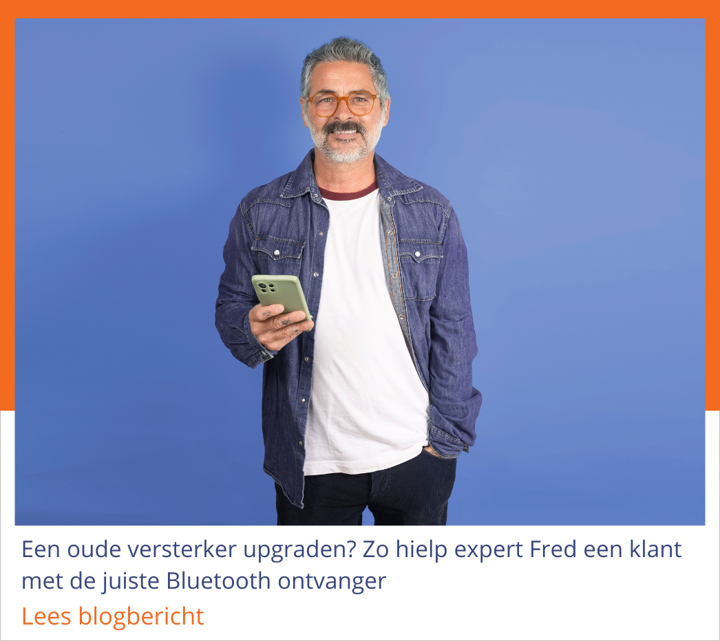 Lees ons nieuwste blogartikel: Een oude versterker upgraden? Zo hielpen we een klant met de juiste Bluetooth ontvanger