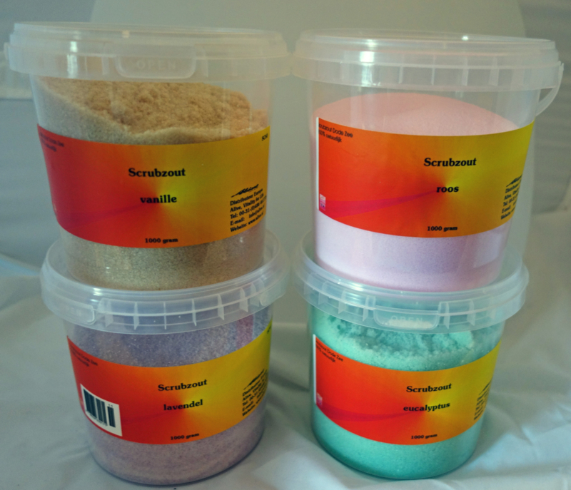 4 soorten Srubzout van 1000 gram per pot