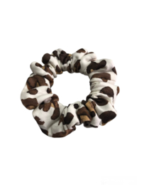 Scrunchie panter bruin Maat S