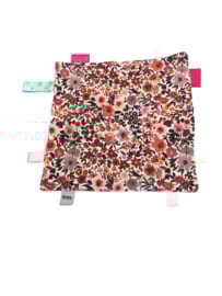 Labeldoekje fleurs/ dusty pink
