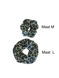 Scrunchie panter mint groen Maat M