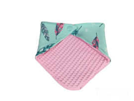 Veren slab met roze wafelkatoen.