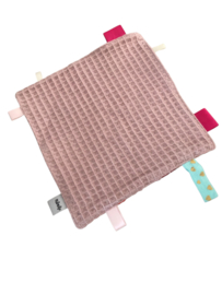 Labeldoekje fleurs/ dusty pink