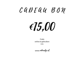 Cadeaubon €15,00