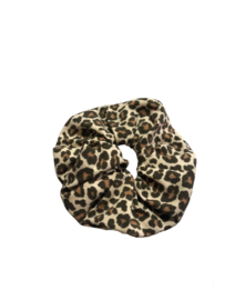 Scrunchie panter bruin Maat L