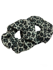 Scrunchie panter hydrofiel groen Maat L