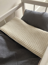 Poppendekentje sterren met beige kleurige wafel