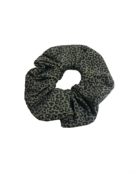 Scrunchie panter khaki Maat L