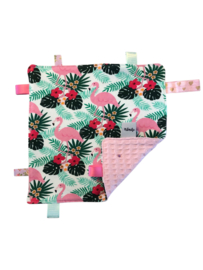 Labeldoekje flamingo
