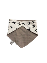 Slabbetje vogel/taupe