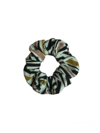 Scrunchie zebra mint Maat M