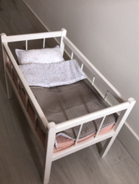 Poppendekentje stipjes met taupe wafel