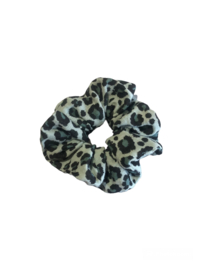 Scrunchie panter mint groen Maat M