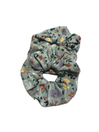 Scrunchie  flower groen Maat L