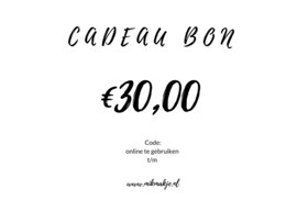 Cadeaubon €30,00