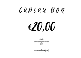 Cadeaubon €20,00