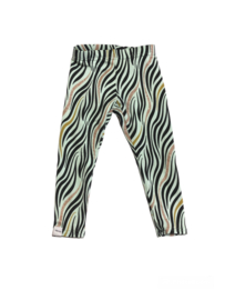 Legging zebra mintgroen met glitter maat 80