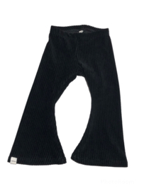 Legging zwart ribstof