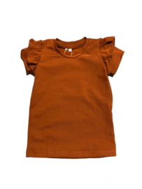 Shirt Ruffle cognac