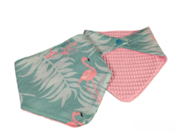 Flamingo slab met roze wafelkatoen