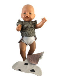 Poppenluier hartjes/ dusty pink
