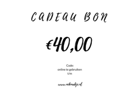 Cadeaubon €40,00