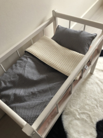 Poppendekentje sterren met beige kleurige wafel