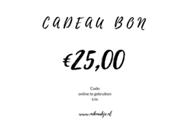 Cadeaubon €25,00