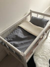 Poppendekentje sterren met beige kleurige wafel