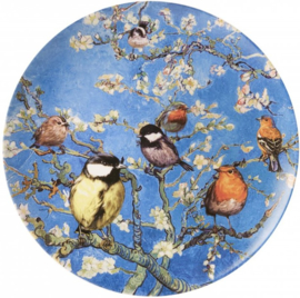 Wandbord Van Gogh Amandelbloesem Vogels - Ø 31,5 cm