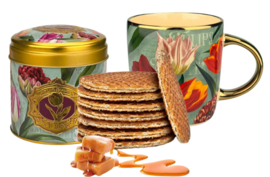 Stroopwafels in blik & Mok - Tulpen