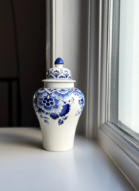 Pot met deksel - Delfts blauw - sierpot - 20 cm