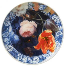 Wandbord - Gouden Eeuw - Bloemen - Ø 20 cm