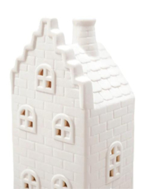 Waxinelichthouder huisje - LED lamp - 16 cm