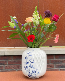 Bloemenvaas Blauw Vouw - 25 cm