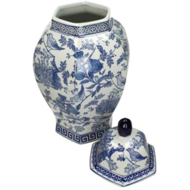 Pot met deksel - Delfts blauw - 44 cm