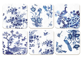Onderzetters - Delfts blauw Rijksmuseum - Set van 6
