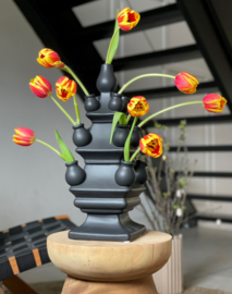 Vaas zwart - tulpenvaas - 40 cm