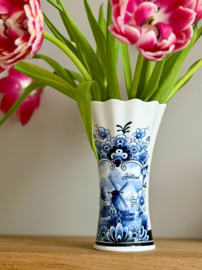 Delfts blauw Vaas - Molen - 12 cm