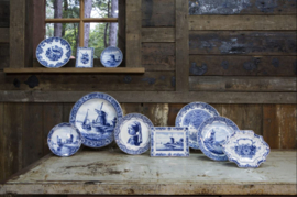Wandbord Delfts blauw - Molen - Ø 28 cm - Royal Delft