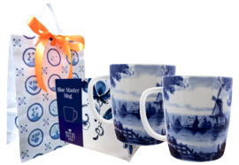 Grote Mokken - set van 2 - Royal Delft - 400 ml - Hollands landschap