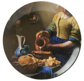 Wandbord Melkmeisje -  Ø 20 cm - Vermeer