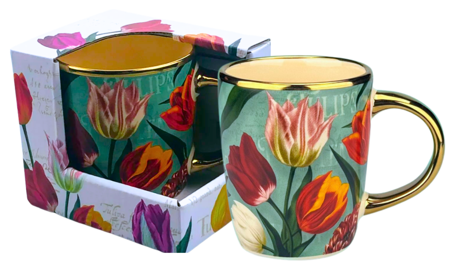 Koffiekopjes Set van 2 - Tulpen - 150 ml
